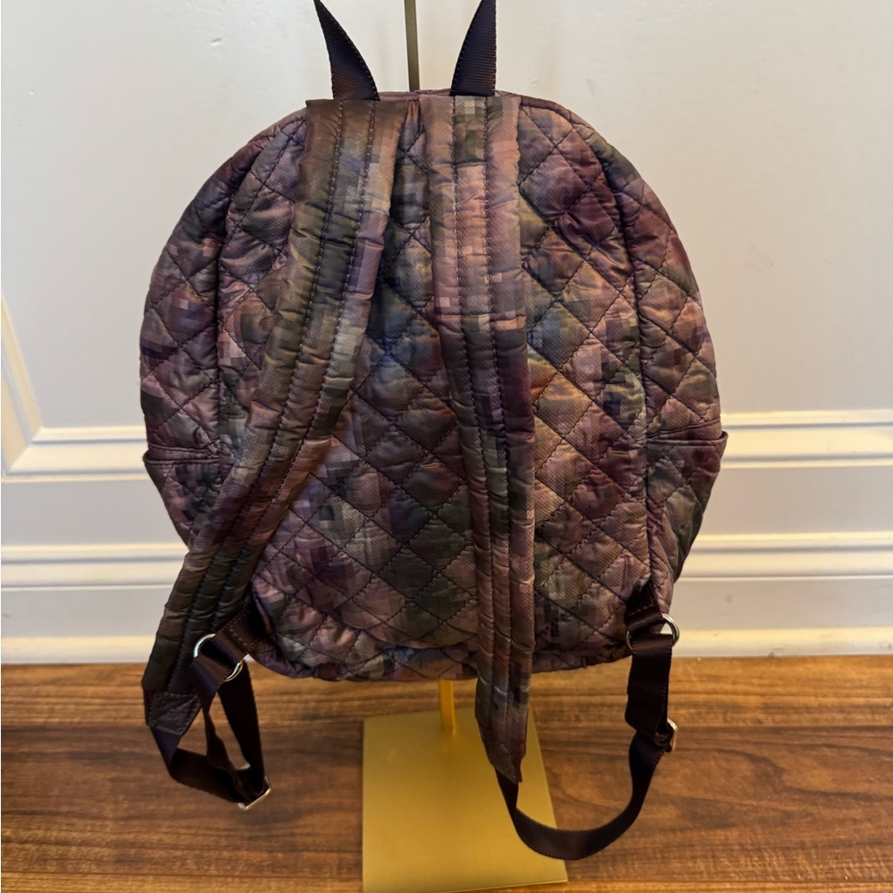 MZ Wallace Quilted Purple and Gray Backpack - Picture 5 of 10